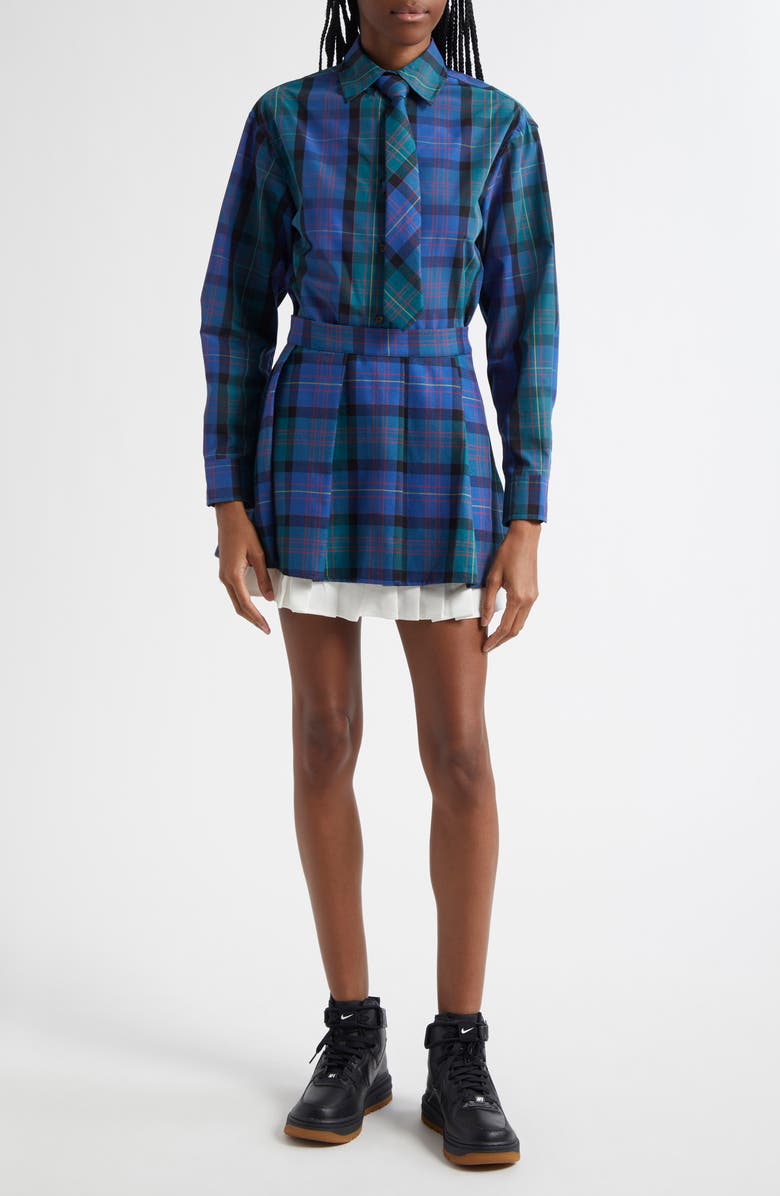 Melody Ehsani Gwen Button-Up Shirt with Tie, Alternate, color,