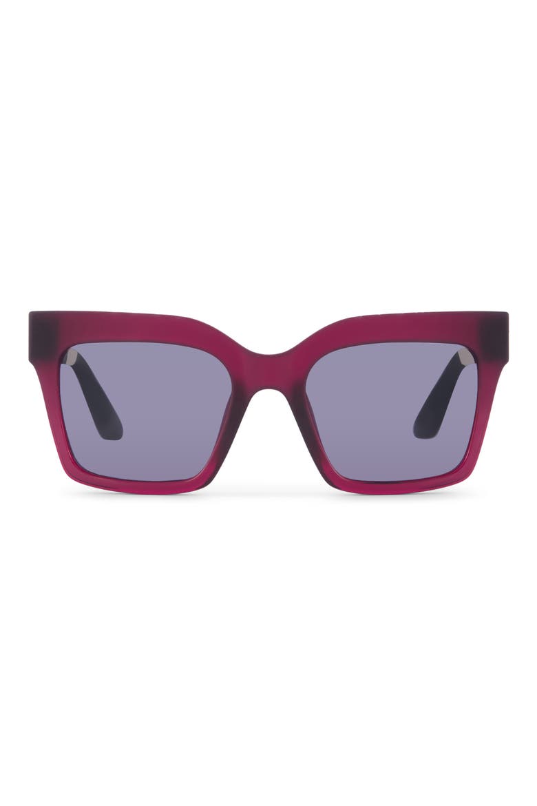 Adelaide 52mm Gradient Square Sunglasses, Main, color, MIDNIGHT PLUM CRYSTAL FADE