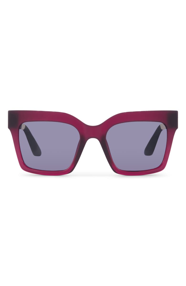 TOMS Adelaide 52mm Gradient Square Sunglasses, Main, color, Midnight Plum Crystal Fade