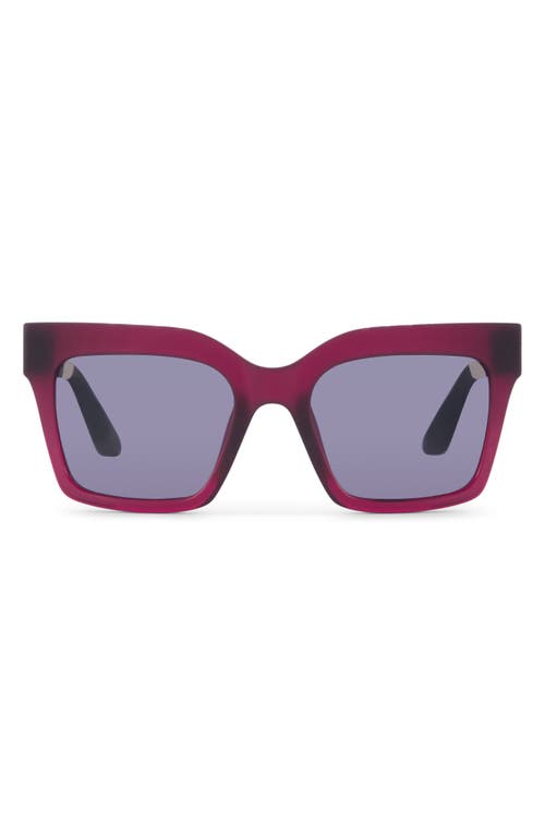 TOMS Adelaide 52mm Gradient Square Sunglasses in Midnight Plum Crystal Fade 