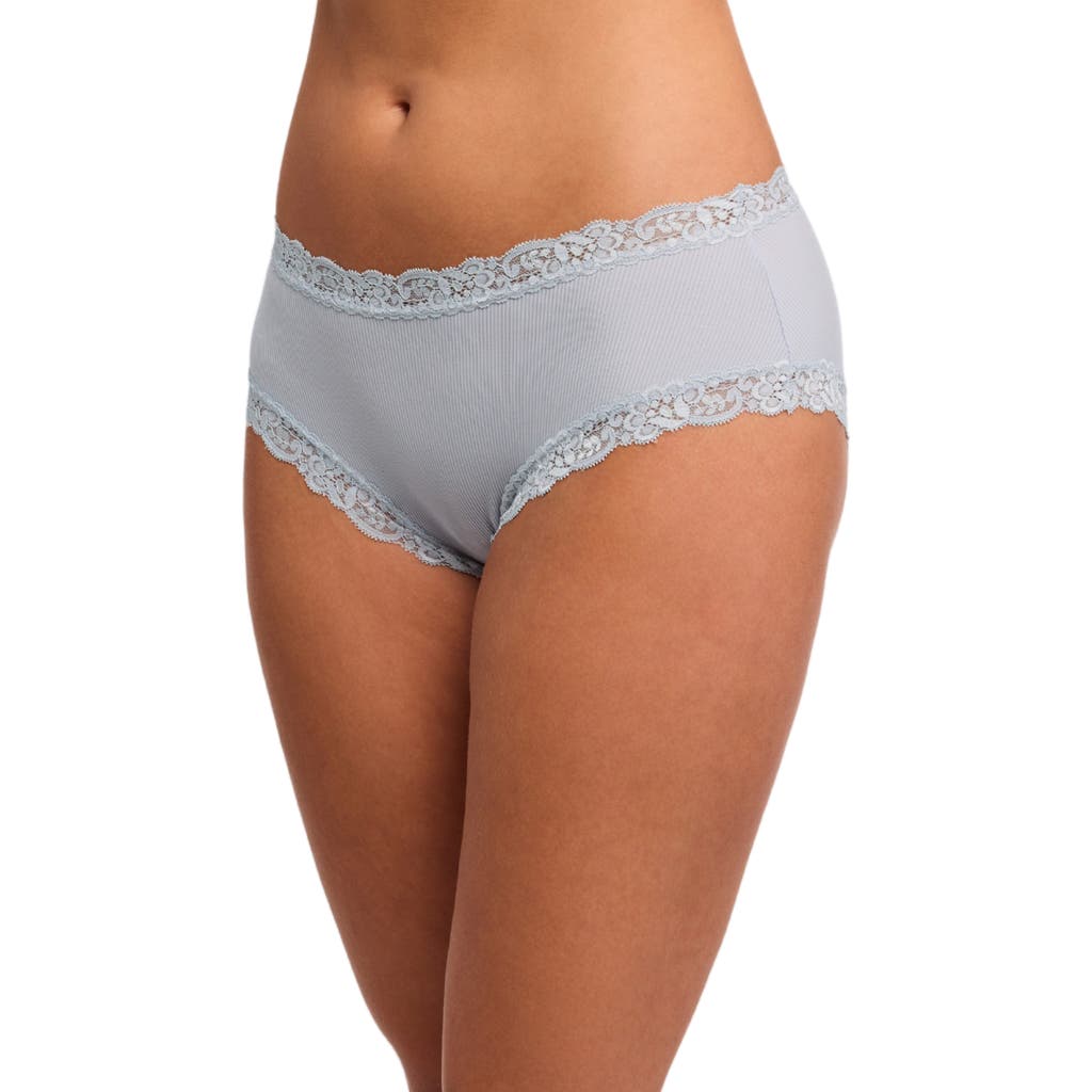 Fleur't Iconic High Waist Boyshorts In Silver Lake Rib