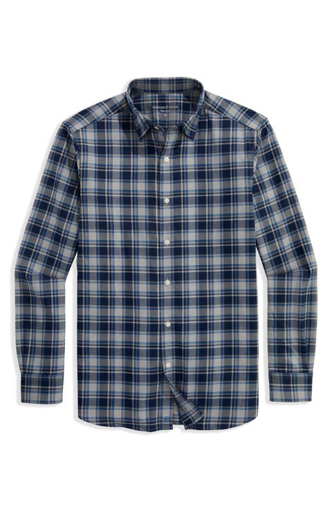 Jethro Plaid Tech Twill Button-Up Shirt