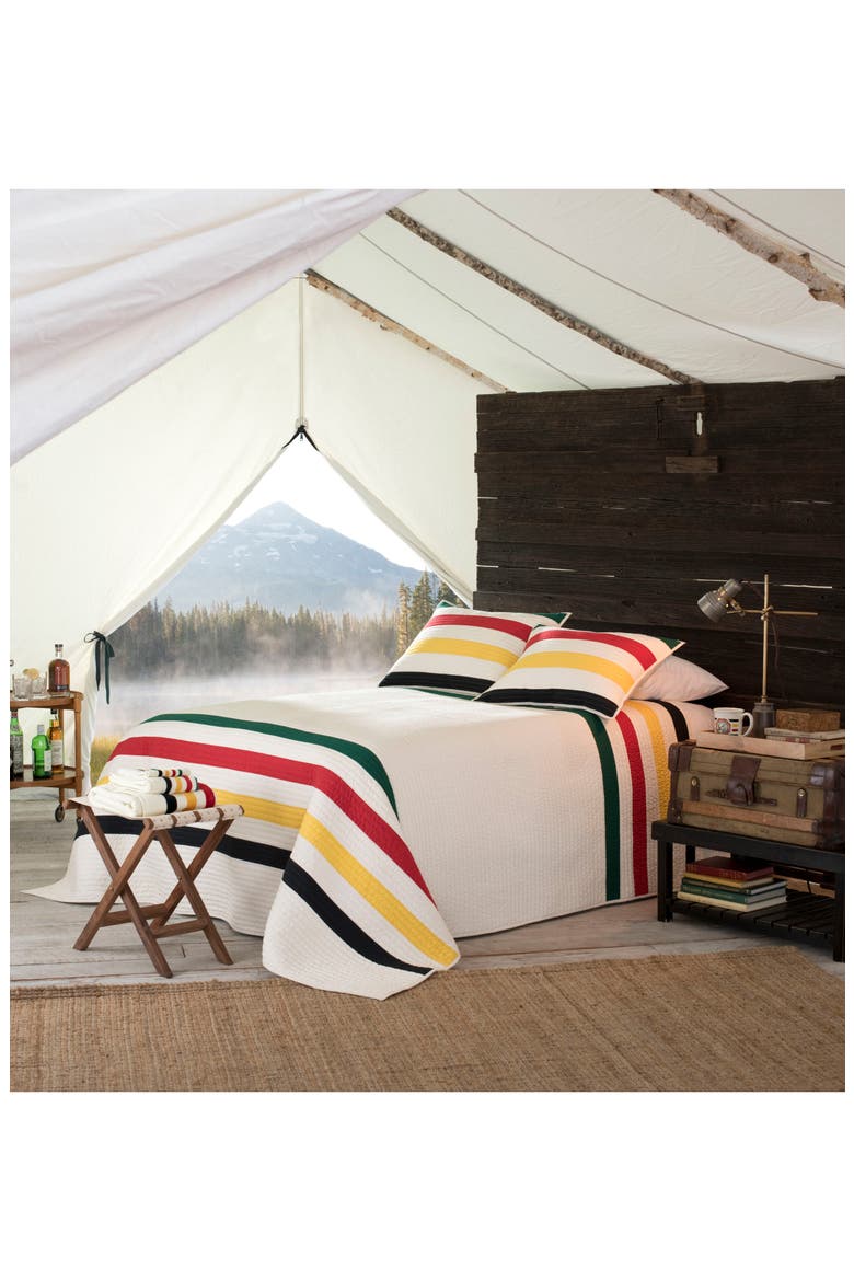 National Park Stripe Quilt & Sham Set, Main, color, MULTI