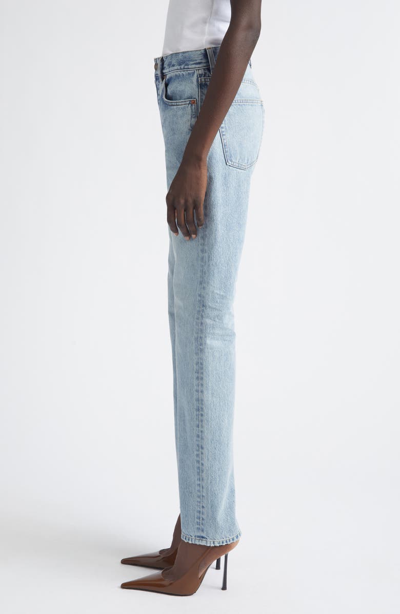 Saint Laurent Relaxed Straight Leg Jeans, Alternate, color, 