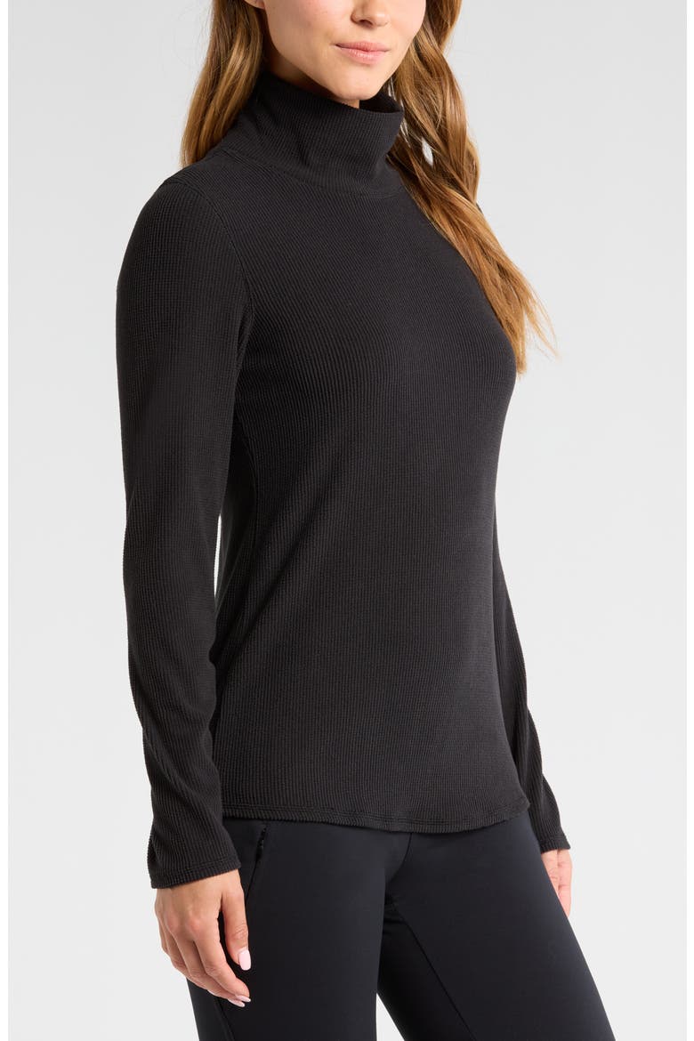 Cozy Rib Mock Neck Top, Alternate, color, BLACK
