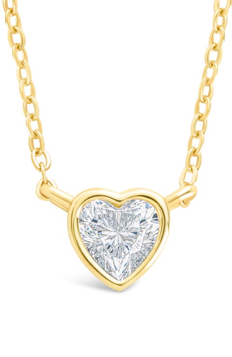 Heart Bezel Pendant Necklace