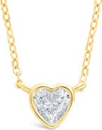 Sterling Forever Heart Bezel Pendant Necklace