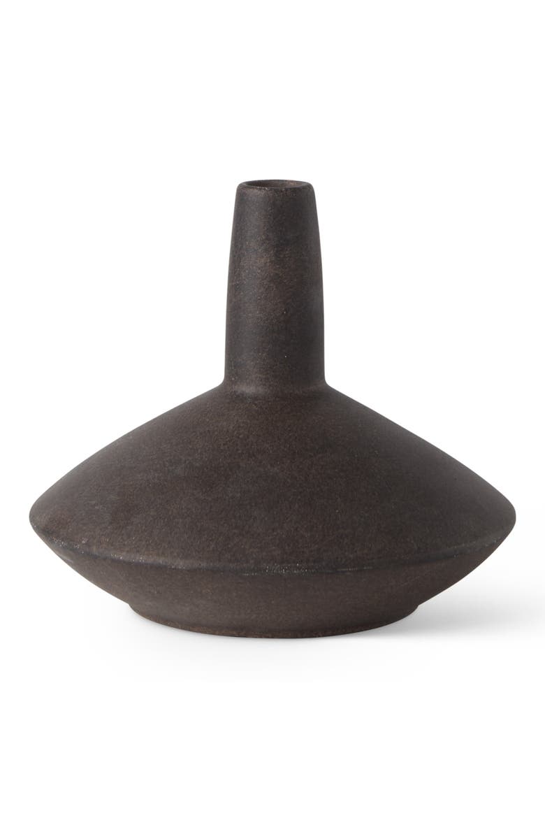 Rylee Ceramic Vase, Alternate, color, Brown