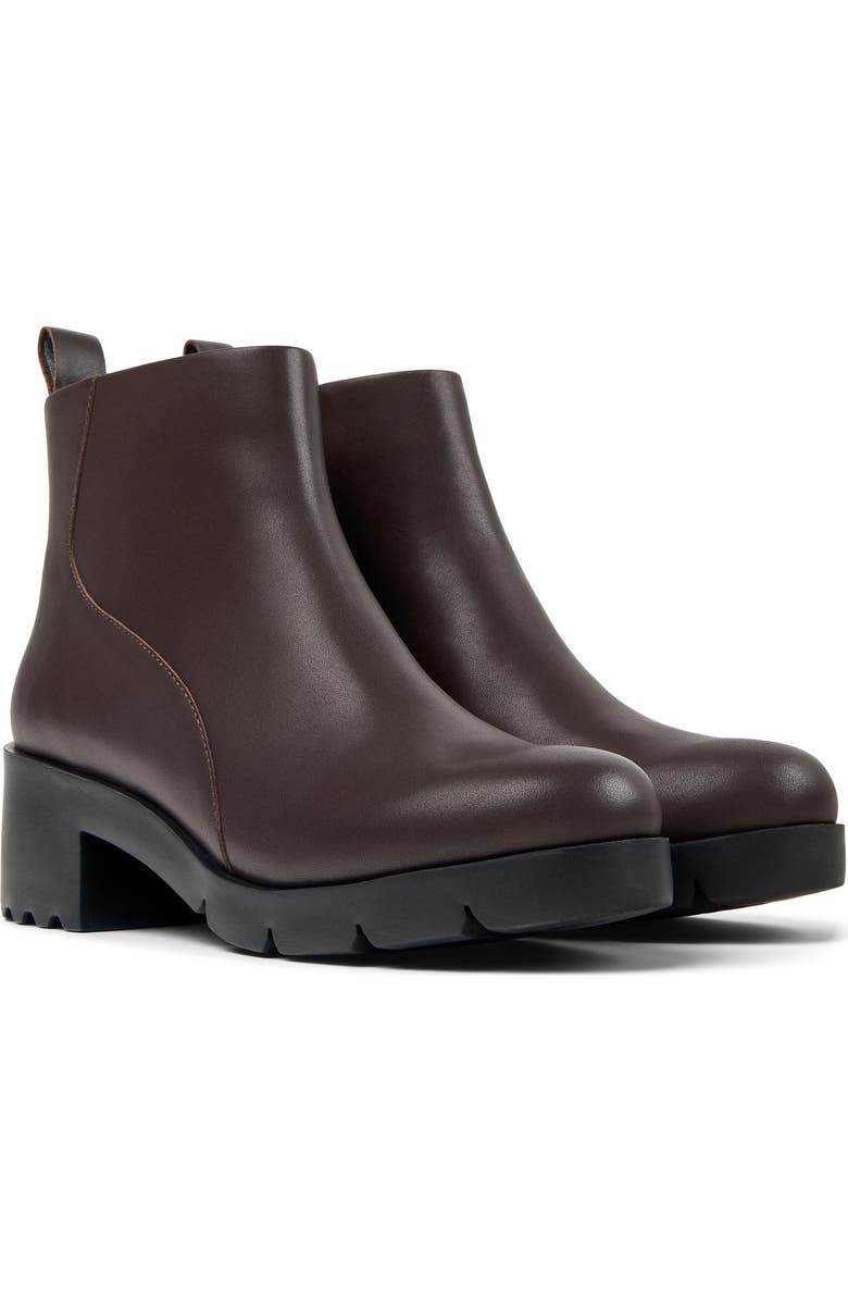Camper Wanda Bootie, Main, color, Dark Brown