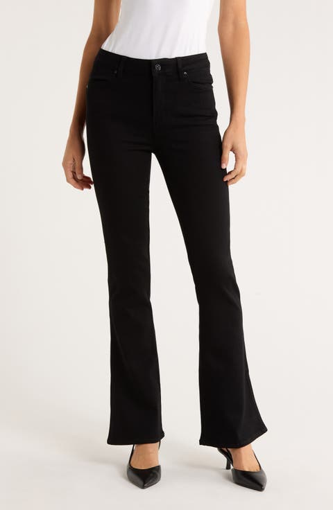 Laurel Canyon High Waist Bootcut Jeans (Black Shadow)