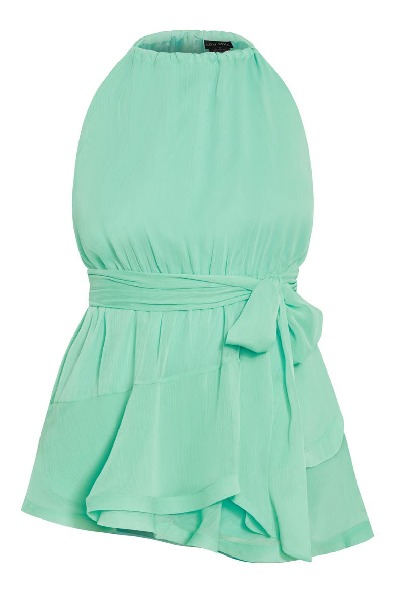 Belinda Tie Belt Romper, Alternate, color, MINT