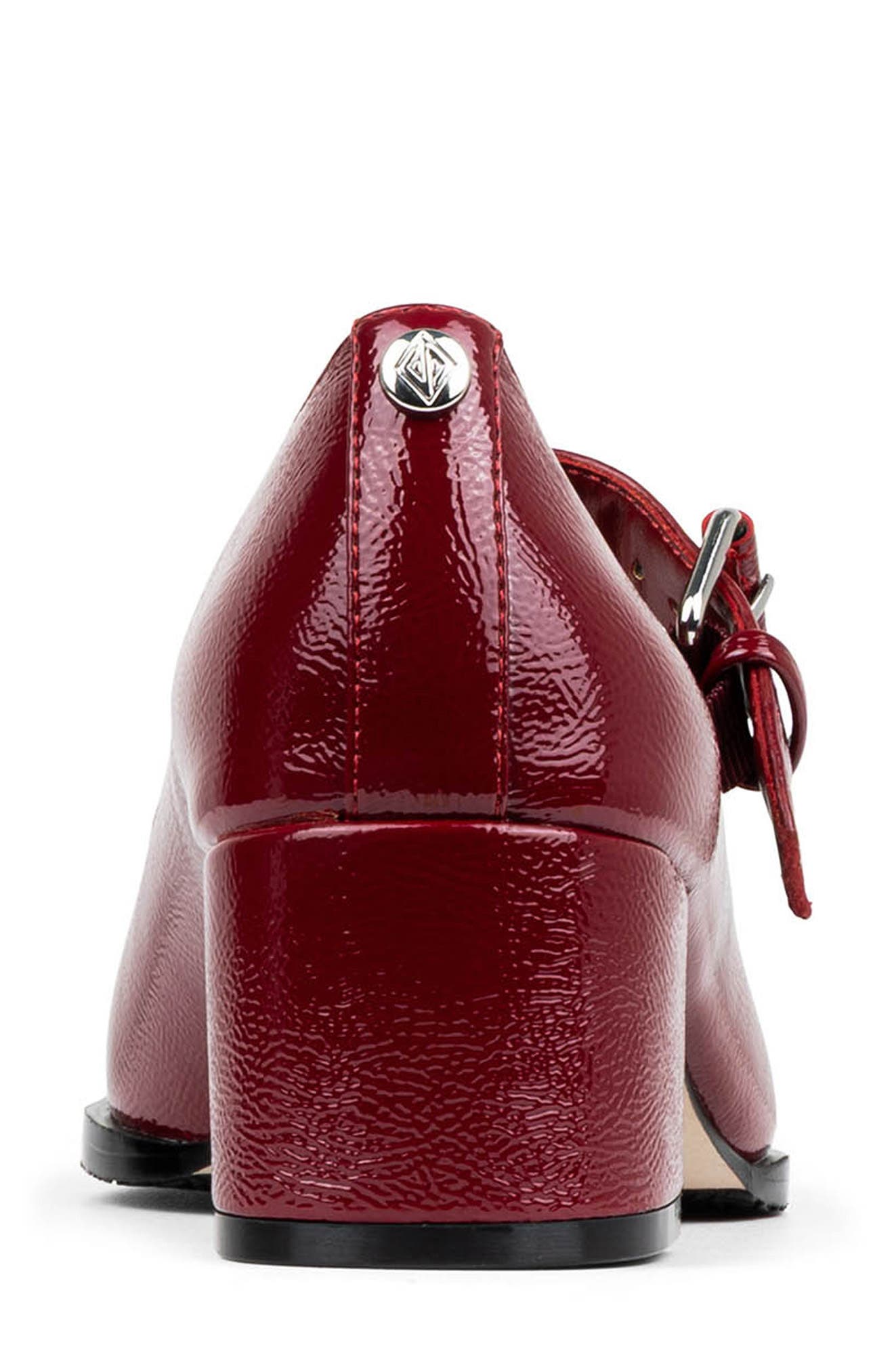 Kiyomi Faux Leather Mary Jane Pump, Alternate, color, CRANBERRY