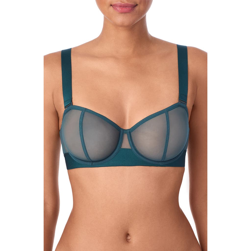 Dkny Sheers Strapless Underwire Bra In Blue