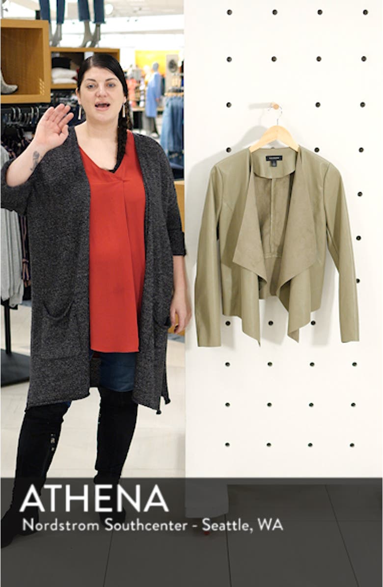 Drape Faux Leather Jacket, sales video thumbnail