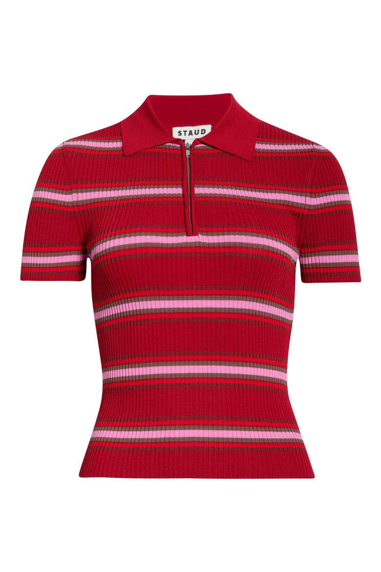 Ren Stripe Rib Polo Sweater, Alternate, color, DANA STRIPE