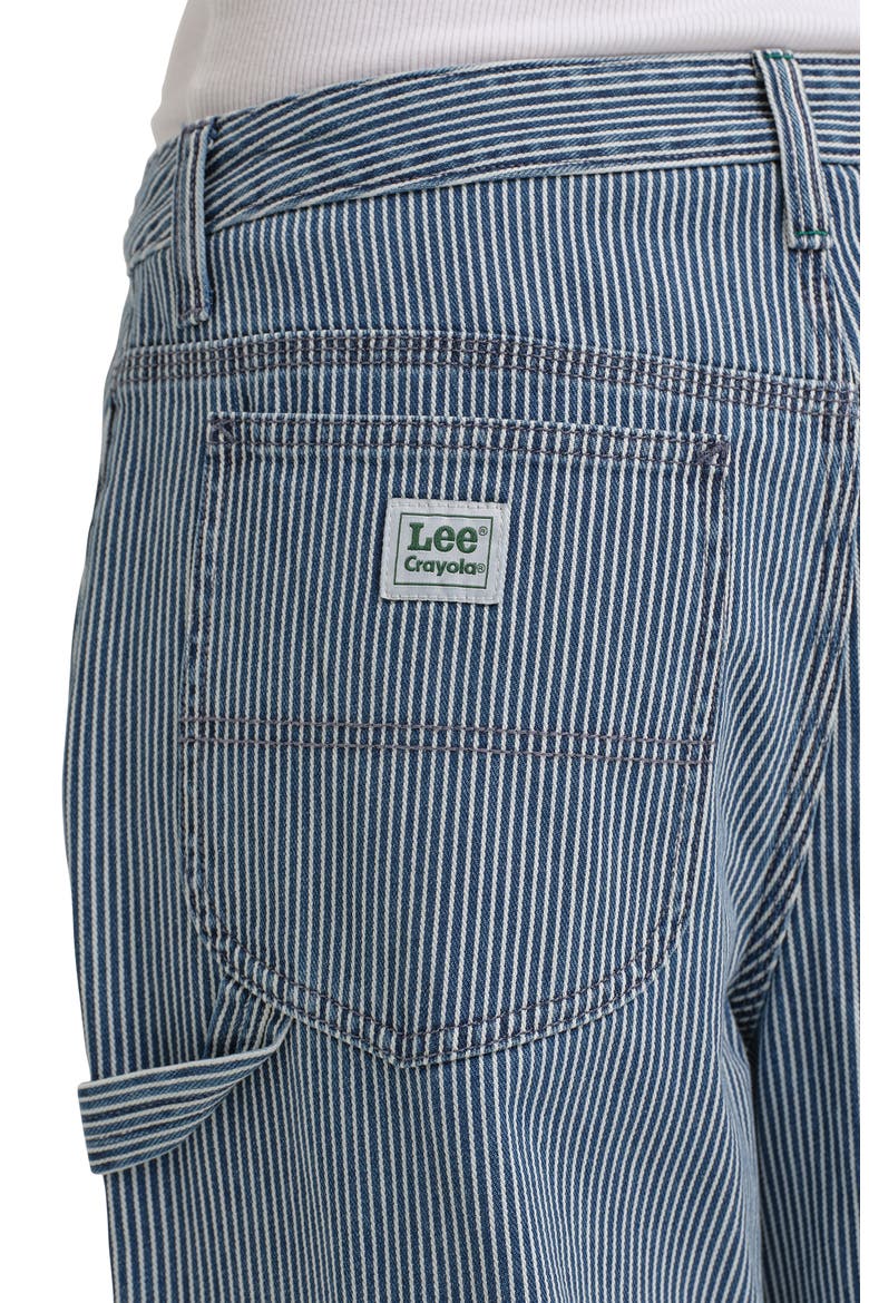 x Crayola Carpenter High Rise Straight Leg Jeans, Alternate, color, RAILROAD STRIPE