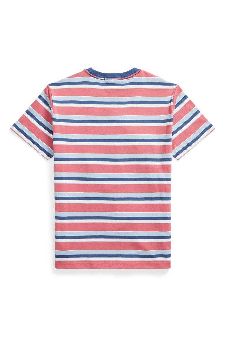 Polo Ralph Lauren Kids' Stripe Cotton T-Shirt, Alternate, color, Adirondack Berry Multi