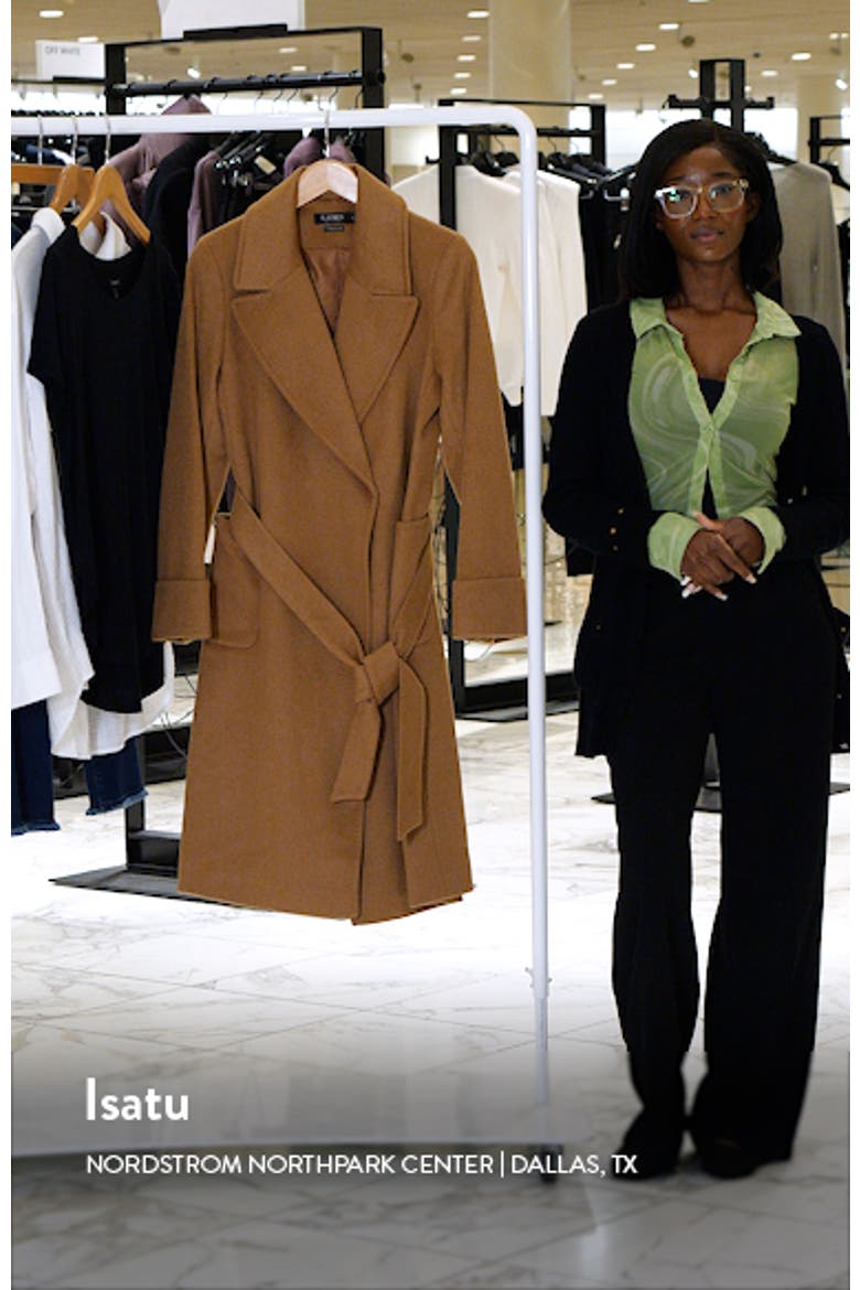 Wool Blend Wrap Coat video