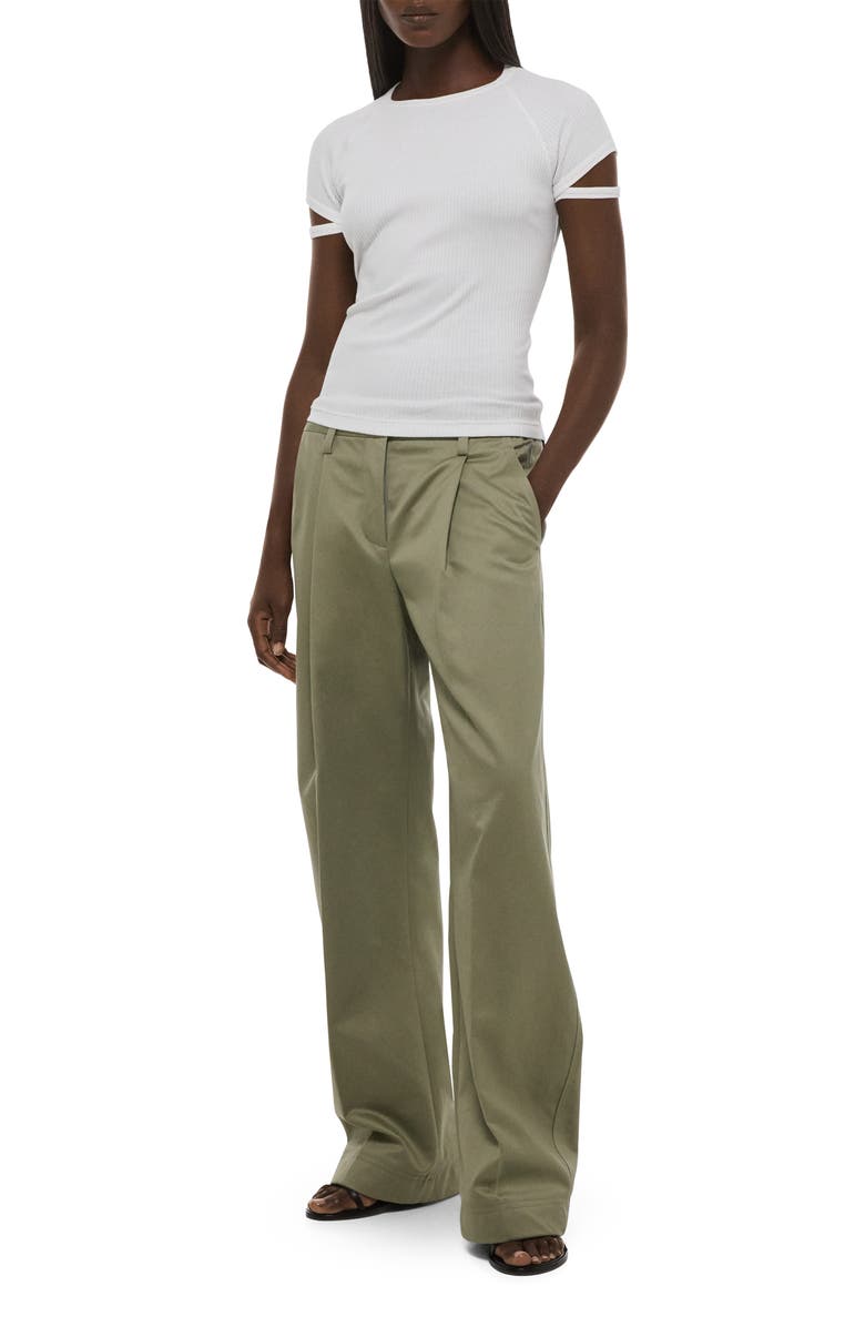 Helmut Lang Raglan Sleeve Rib T-Shirt, Alternate, color, Optic White