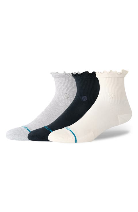 Ruffle Icon Assorted 3-Pack Quarter Socks