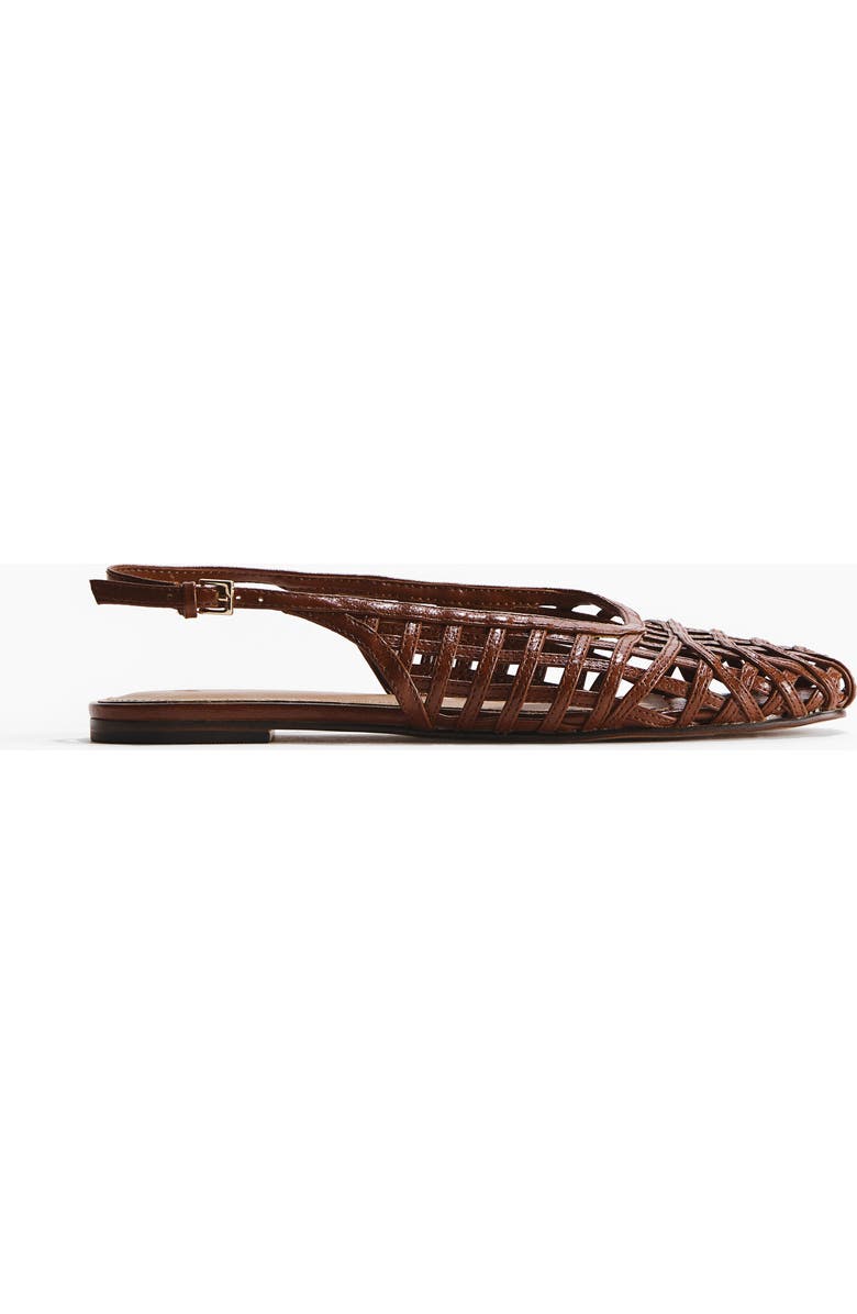 H&M Braided-look Slingbacks, Main, color, Brown