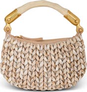Balmain Ebene Mini bag in suede and shells