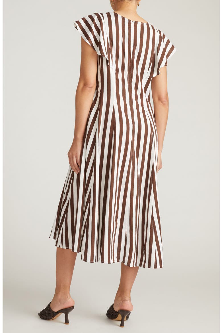 Victoria Linen Blend Dress, Alternate, color, PEPPERCORN STRIPE