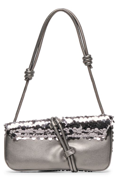 Dolce Vita Alice Shoulder Bag Gunmetal Sequin In Gray
