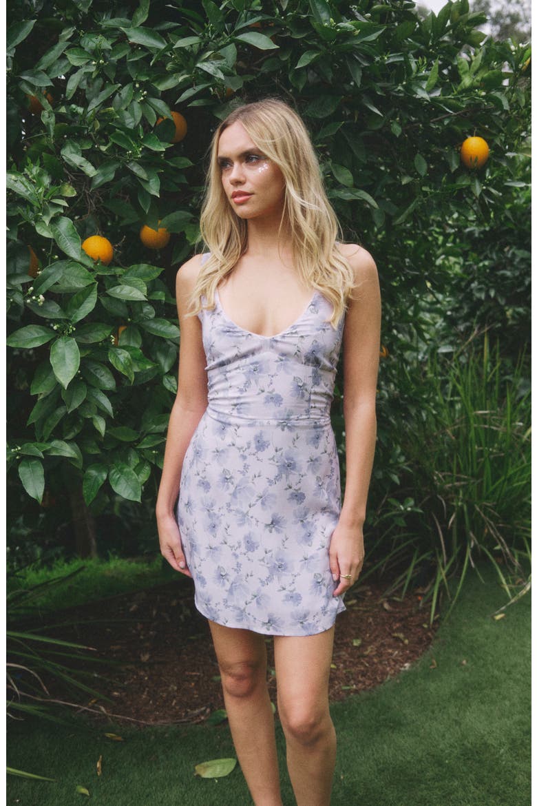 Floral Print Sleeveless Minidress, Alternate, color, FLRL WATERCLR