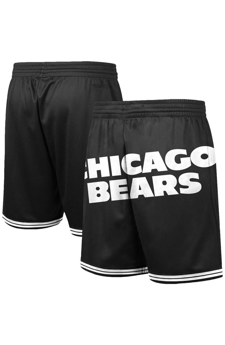 Mitchell & Ness Men's Mitchell & Ness Black Chicago Bears Big Face 3.0 Fashion Shorts, Main, color, 