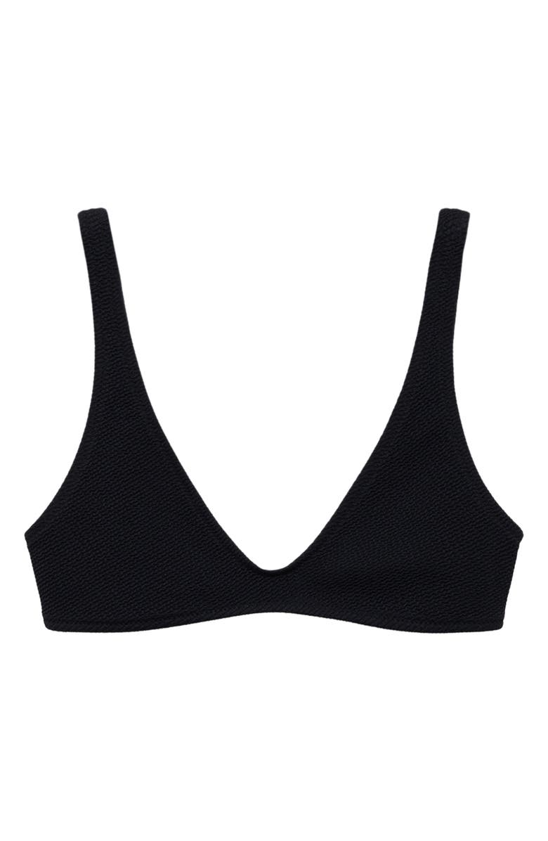MANGO Textured Bikini Top, Main, color, 