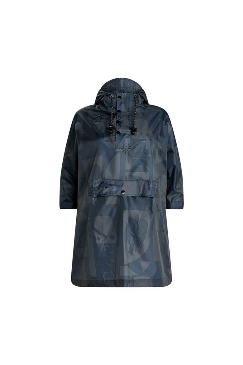 Kids Rain Poncho Back To Art, Alternate, color, Black