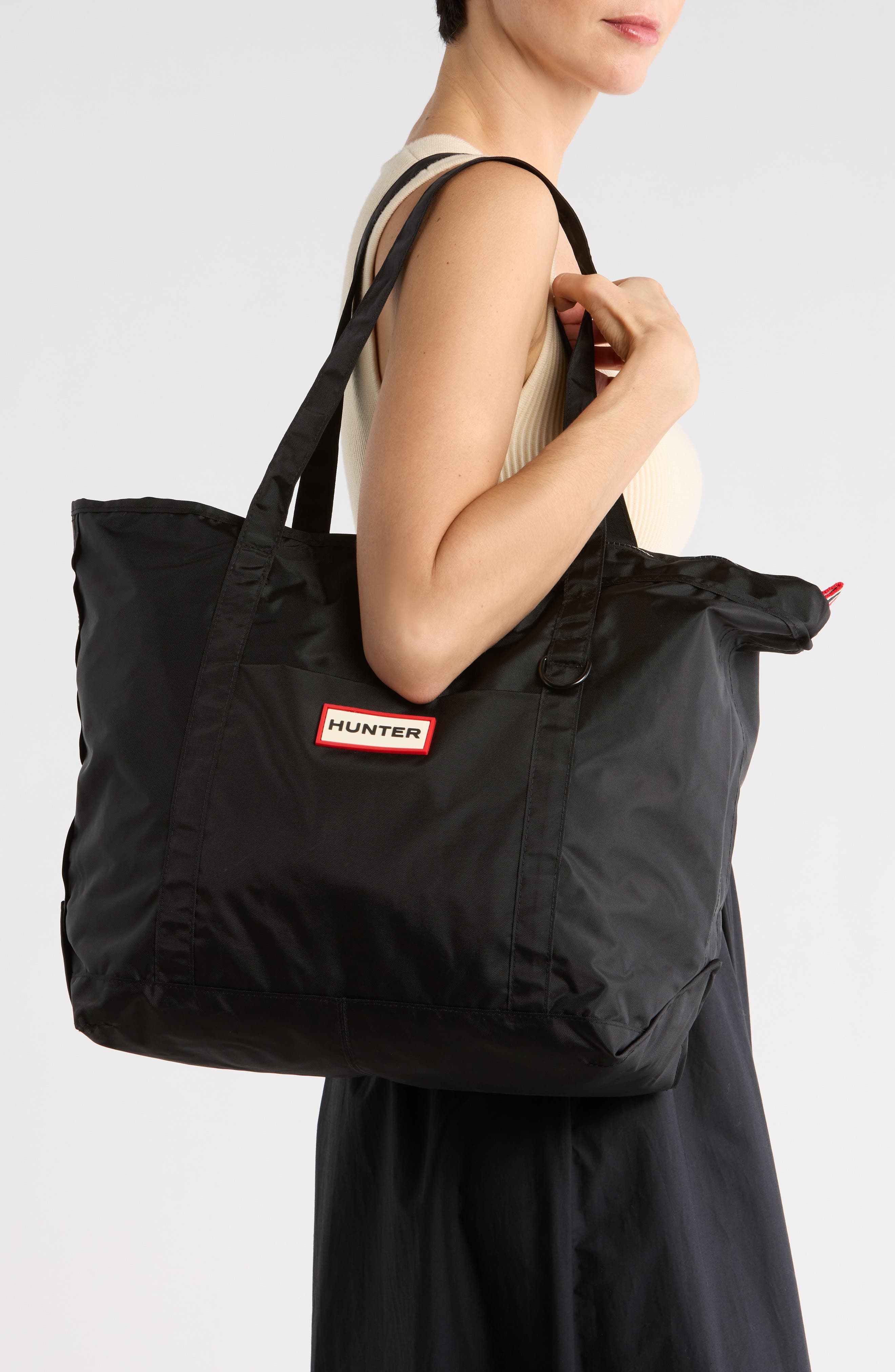 Hunter Packable Nylon Tote Bag, Alternate, color, 