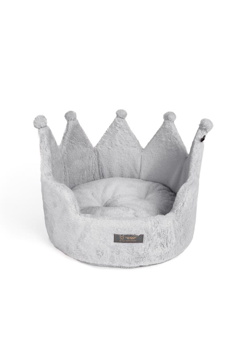 Crown Dog  Bed for Cats & Dogs, Main, color, Pearl River Gray