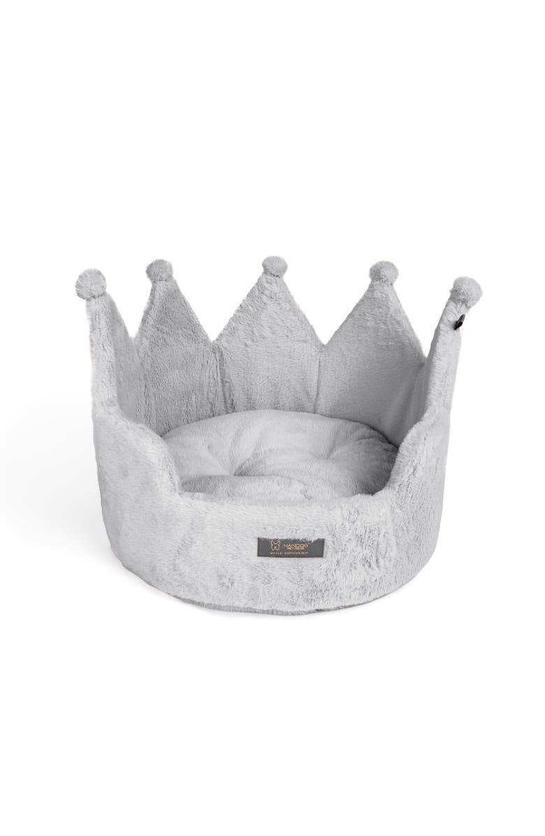 Nandog Pet Gear Crown Dog  Bed for Cats & Dogs, Main, color, Pearl River Gray