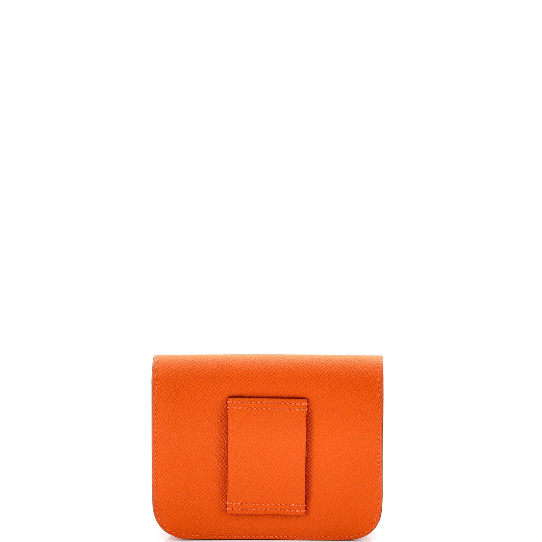 Constance Slim Wallet Epsom, Alternate, color, Orange H