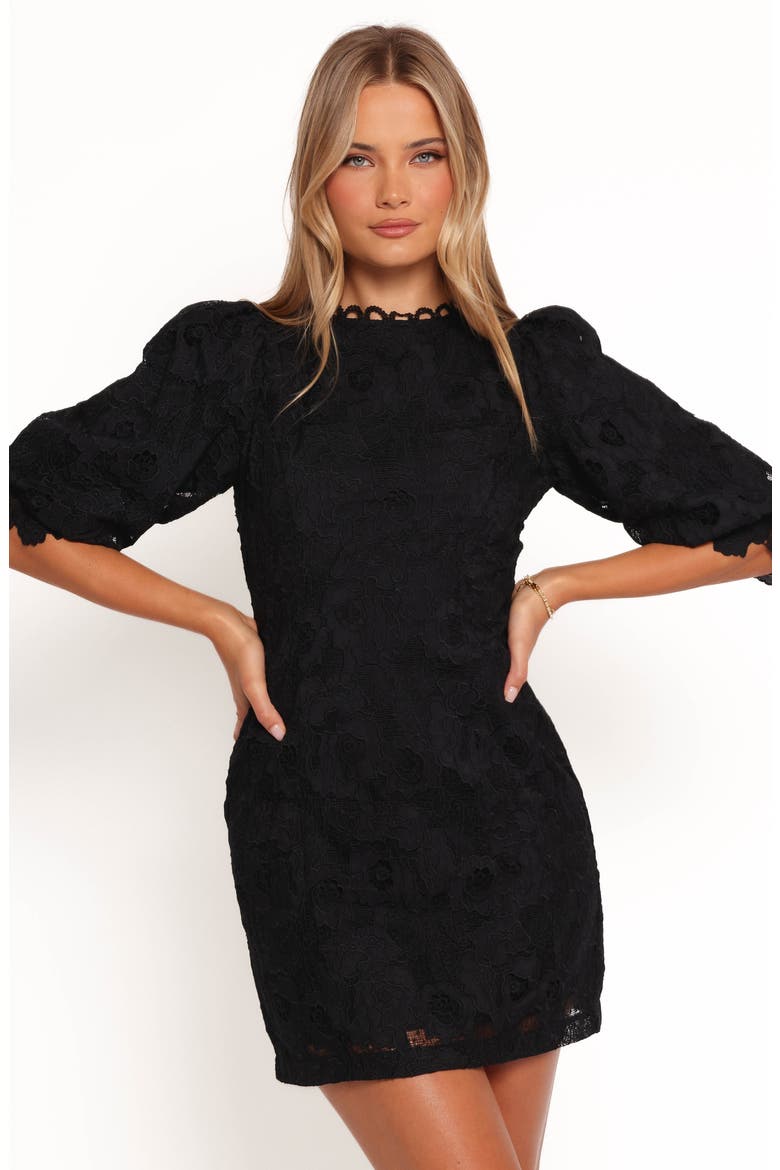 Catherine Lace Minidress, Alternate, color, BLACK