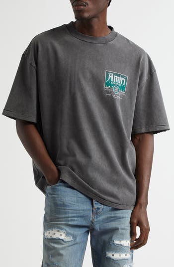 AMIRI Lounge Crystal Embellished Cotton Graphic T-Shirt AMIRI Lounge Crystal Embellished Cotton Graphic T-Shirt