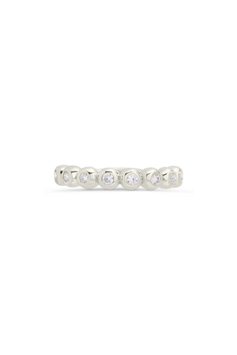 Trisha Bezel Cubic Zirconia Eternity Band Ring, Alternate, color, SILVER
