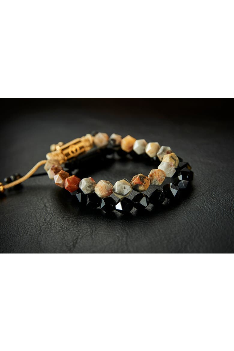 Botswana Beaded Bracelet, Alternate, color, Botswana Agate