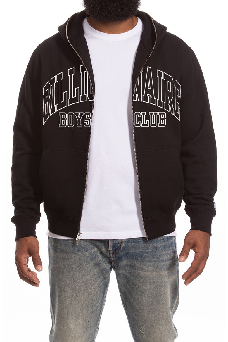 Club Cotton Zip Hoodie, Main, color, BLACK