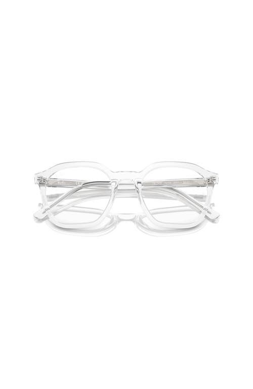 Ray Ban Ray-ban 52mm Irregular Optical Glasses In Transparent