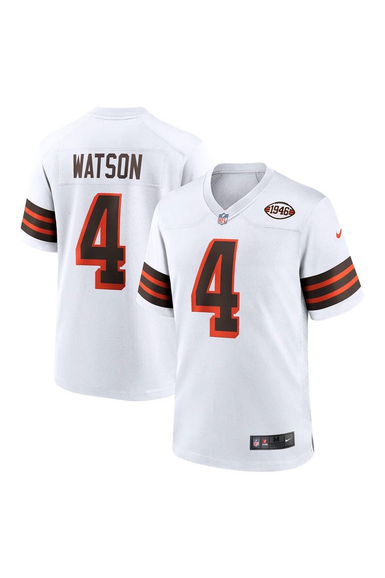 Men's Nike Deshaun Watson White Cleveland Browns Alternate Game Jersey, Main, color, White