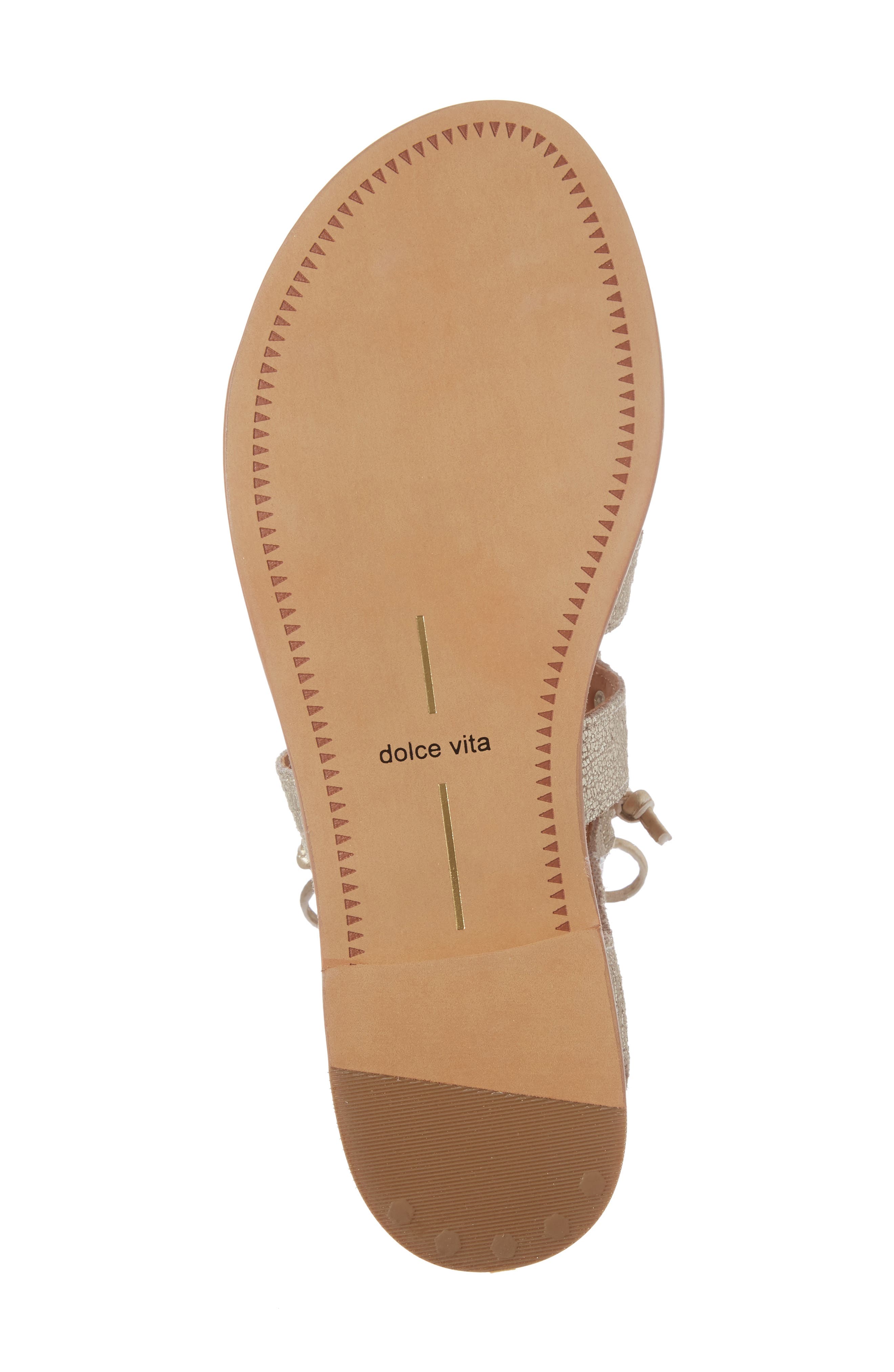 'Jasmyn' Ghillie Sandal, Alternate, color, LIGHT GOLD/GOLD LEATHER