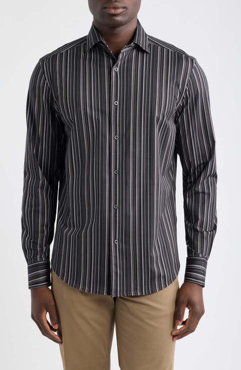 Devon OoohCotton® Stripe Button-Up Shirt