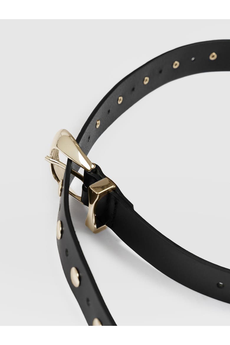 Roxie Studded Belt, Alternate, color, Black/Gold