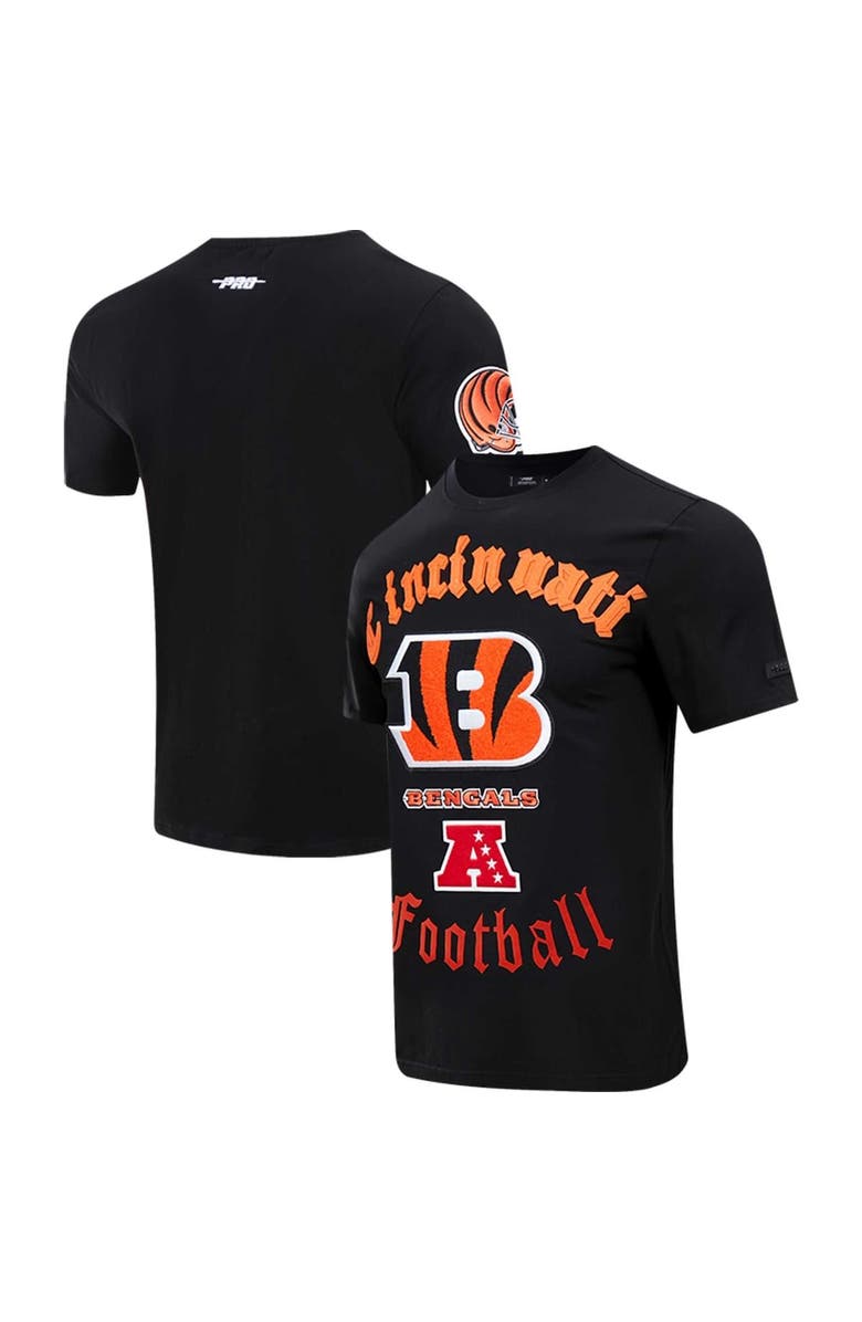 PRO STANDARD Men's Pro Standard Black Cincinnati Bengals Old English T-Shirt, Main, color, Black