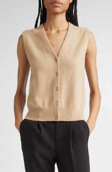 Vince Shrunken Button Wool & Cashmere Blend Vest