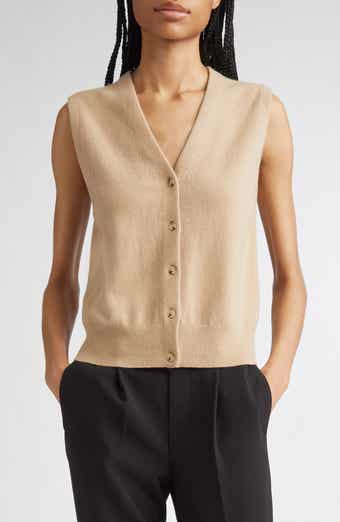 Vince Shrunken Button Wool & Cashmere Blend Vest