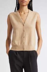 Vince Shrunken Button Wool & Cashmere Blend Vest